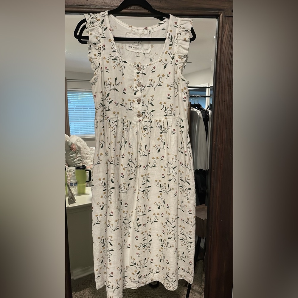 ❌SOLD❌ Not Perfect Linen Mystic Dress
